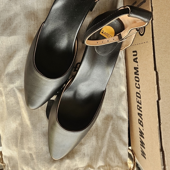 Bared Footwear Griffon Black Leather Heel, size 40, NIB - Picture 8 of 10